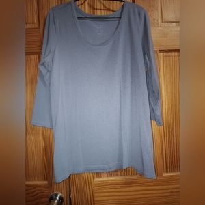 Susan Graver 1x 3/4 sleeve weekend tee